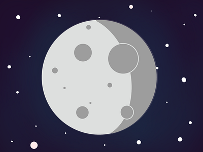 Moon Design animation design flat graphic design graphic artist illustration moon moon art moon illustration procreate vector