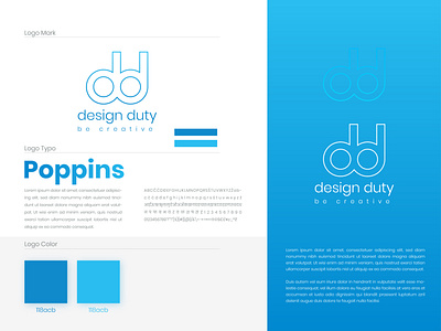 Design Duty Logo Design concept advertisement branding character design flat icon identity illustration lettering logo