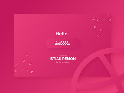 Hello Dribbble branding character design flat icon identity illustration lettering logo minimal mobile typography ui ux vector web website