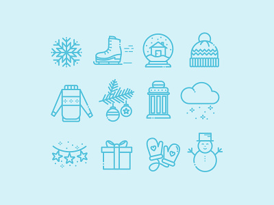 Icons winter design icon illustration vector