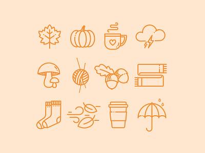 Autumn icons design icon illustration vector