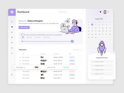 Education Dashboard- UI design