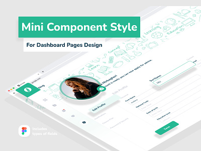 Profile Design button component dashboard dashboard ui design design system figma green input profile style text filed ui