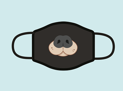 Design For Good Face Mask Challenge coronavirus covid covid 19 dog face facemask illustration vector