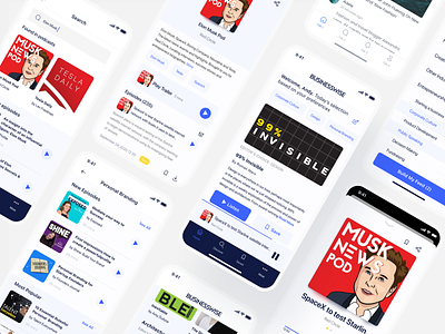 Businesswise - Podcast Listening Application with Download Link app application design mobile podcast podcast app ui uidesign user experience user interface ux