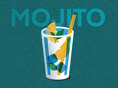 Mojito cocktail cocktail flat graphic illustration mojito vector