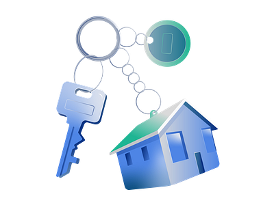 Keys for Real estate illustration design flat gradient graphic home illustration key keys real estate vector