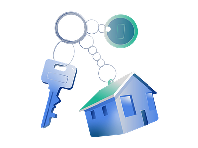 Keys for Real estate illustration