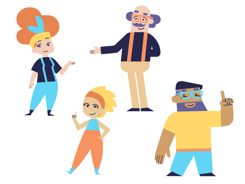 Movabl app illustrator flat digital ui simple clean brand animation app health character diabetes