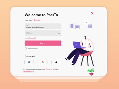 PassTo website- Log In
