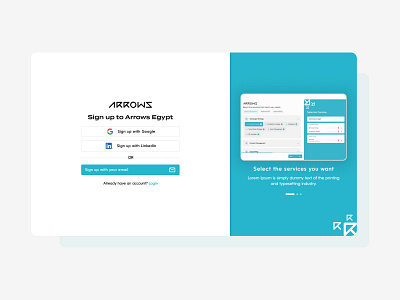 Arrow Egypt dashboard design ui ux