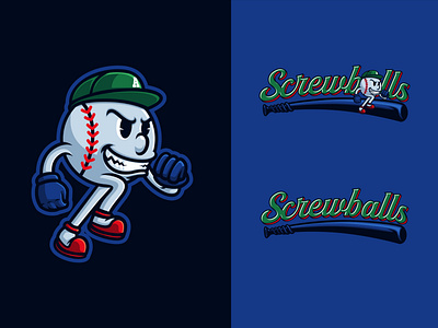 Screwballs Mascot Logo