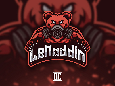 LeMaddin BEAR Mascot Logo basketball bold branding cartoon design esports football gaming illustration logo vector