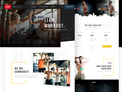 All Time Fitness Landing Page agency behance case study design features interaction website