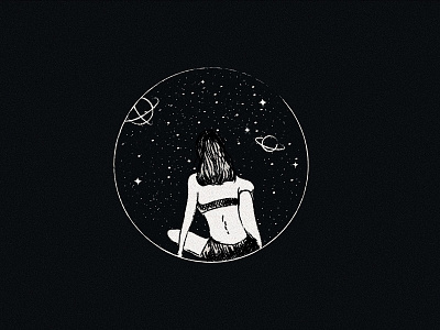 4am vibe black black white design hand drawn handmade illustration minimal planets quarantine space star universe vector vectors