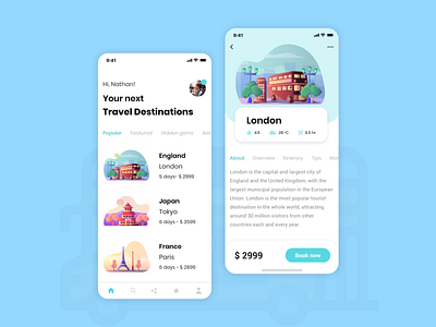 Travel app concept app app design design travel travel app ui ux vector