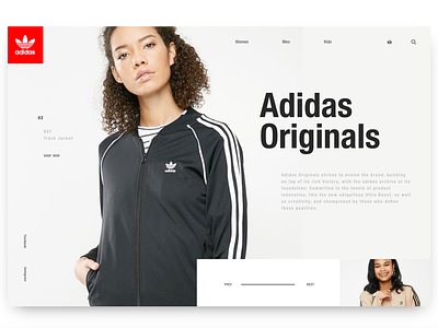 Adidas Originals Landing Page 2 adidas design ecommerce invisionstudio landing page ui ux design web design