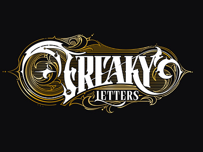 FreakyLetters branding design flat hand drawn handlettering illustration lettering logo typography vector victorian