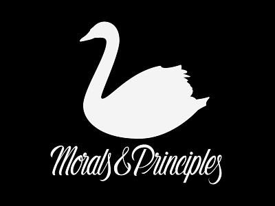 Morals & Principles branding calligraphy design flat hand drawn illustration lettering logo typography vector