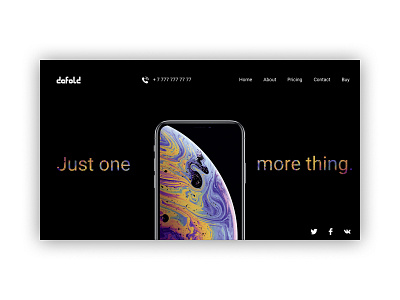 Just one more thing | Site Concept | by Defold Studio design lettering minimal typography ui ux web website