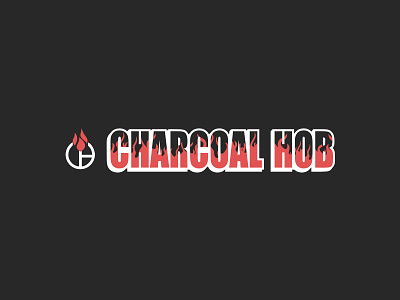 Charcoal Hob Logo ch fast food fire flame food illustrator logo photoshop