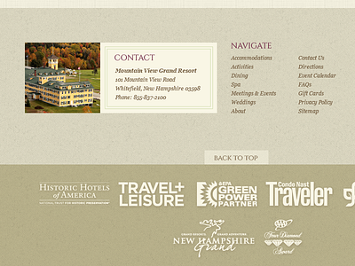 Mountain View Grand Resort hotel layout responsive ui ux web web design website