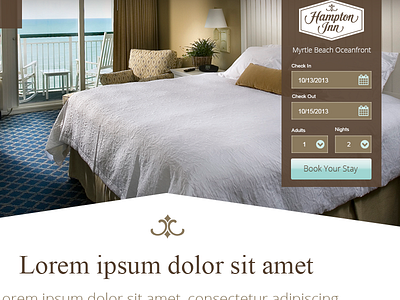 Hampton Inn icons layout simple simple website web design website