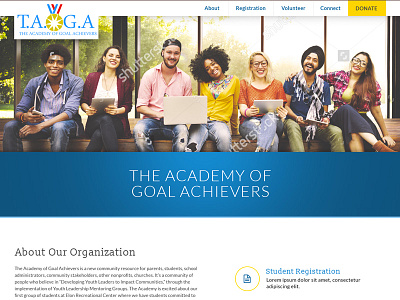 TAOGA Website Design non profit nonprofit ui ux web design website