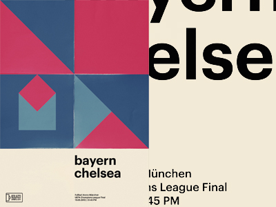 bayern chealsea graphic design poster soccer sport typography