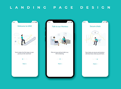 Onboarding Page Design design illustration landing page design landingpage minimal mobile ui onboarding ui ux vector