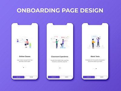 Onboarding Page Design | Pariksha design edtech illustration mobile ui onboarding onboarding illustration onboarding screens onboarding ui