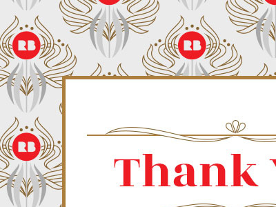 Thank you art deco art nouveau branding floral illustration logo pattern thank you typography