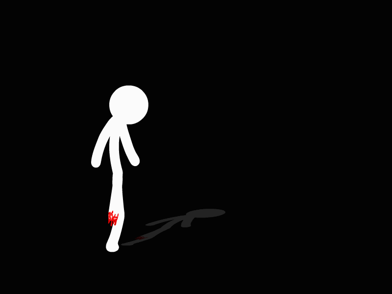 Dribbble - 1 leg stick figure-blood-effect.gif by Naimur Rahman Durjoy