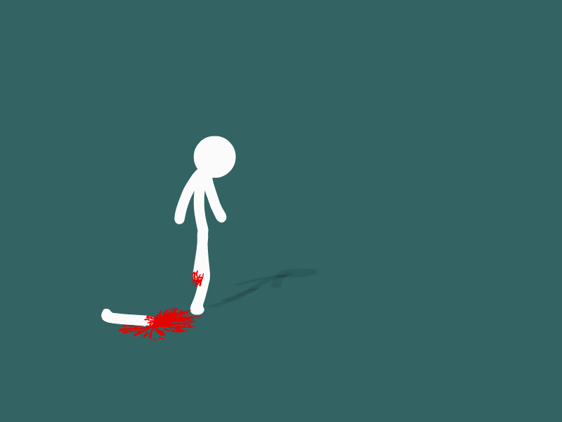 Dribbble - 1 leg stick figure-blood-effect.gif by Naimur Rahman Durjoy