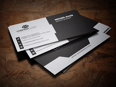 Corporate Business Card branding business card creative business card design identity photoshop file psd file visiting card