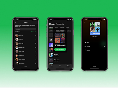 Spotify (Re-design): adding a social feature app design appdesign casestudy figma music redesign spotify ux uxdesign uxdesigns uxresearch