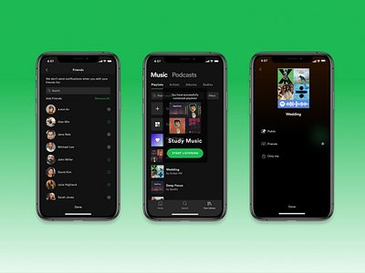 Spotify (Re-design): adding a social feature