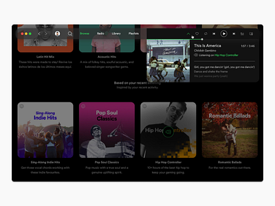 Spotify Menu Concept