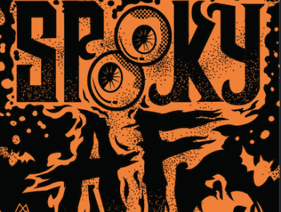 Spooky AF customtype halloween horror lettering punkrock vector vintage