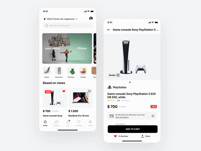 Ecommerce app - Mobile App branding design dribbble illustration logo motion design ui ux vector web