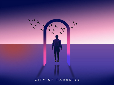 City of Paradise abstract aesthetic art artwork design graphic design photoshop visual visual art visual design
