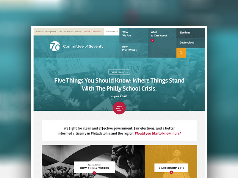 Translucent Website for Transparent Gov't ui website interface navigation menu rejected