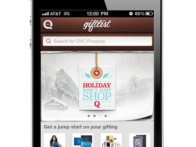 QVC Gift List app gift holiday ios iphone qvc shopping ui