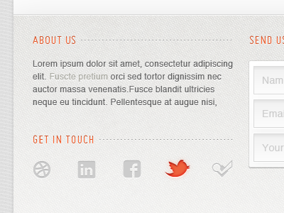 Clean Theme - Footer elements