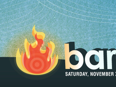 Site Header Idea for Barcamp Philly 2010 curves fire flame helvetica condensed