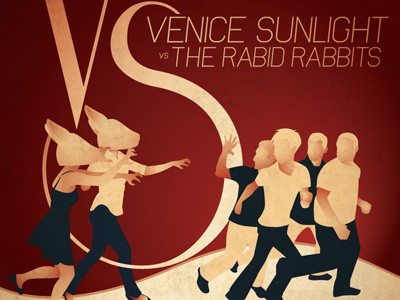 VS vs RR EP Round 3 album art beige illustration red texture typography vector