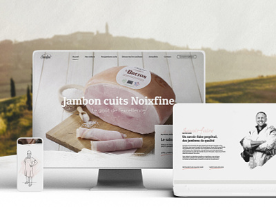 NOIXFINE - Branding - UX/UI Design - Illustration art director branding butcher food graphisme ham illustration pig responsive design ui design ux design webdesign