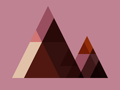 Pink and brown triangle mountain mashup