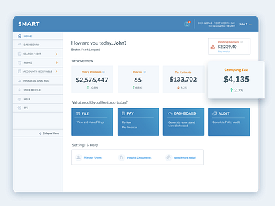 Insurance Web App Landing Page