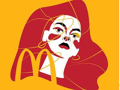 McDonalds is a woman design illustration illustrator mcdonalds